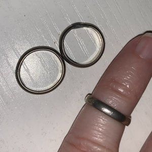 3/4 2.5mm Sterling Silver Plain band ring